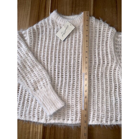 Universal Thread Womens Fabric Blend Cream Open-Knit Sweater Size XS - Picture 5 of 12